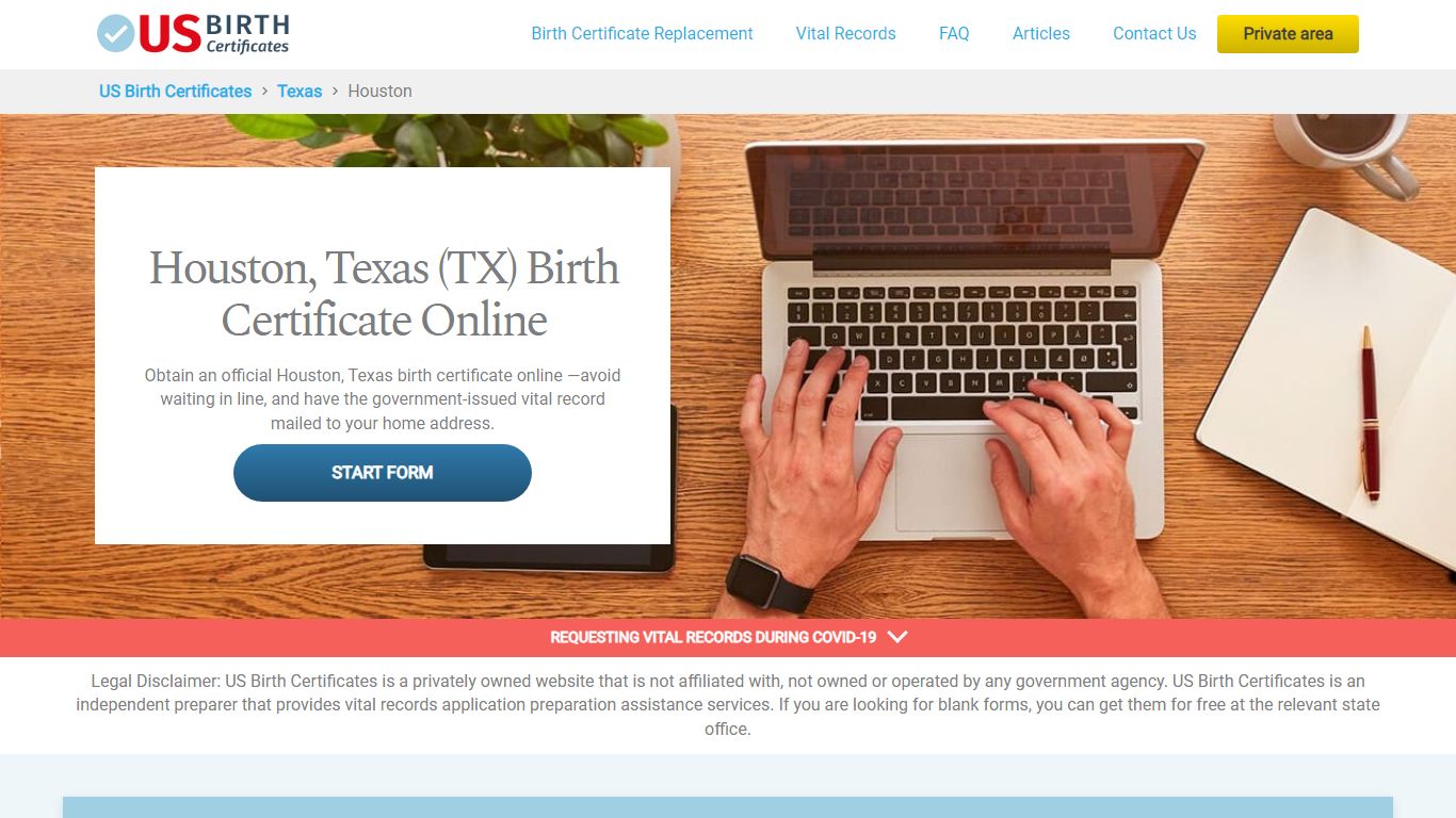 Houston (TX) Birth Certificate Online - US Birth Certificates